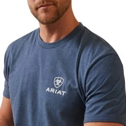 Ariat® Men's Corps Sailor Blue Heather Graphic T-Shirt 10044757 -ARIAT Cowboy Gear S23 MNS WEST 10044757 detail02