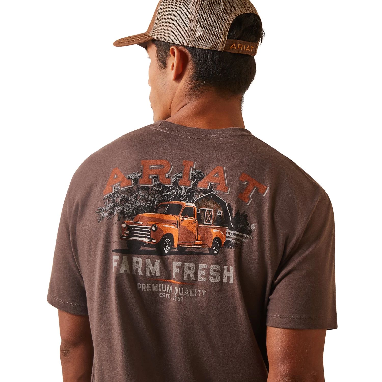 Ariat® Men's Farm Truck Brown Heather Graphic T-Shirt 10044768 6 Ariat® Men's Farm Truck Brown Heather Graphic T-Shirt 10044768 - Image 4