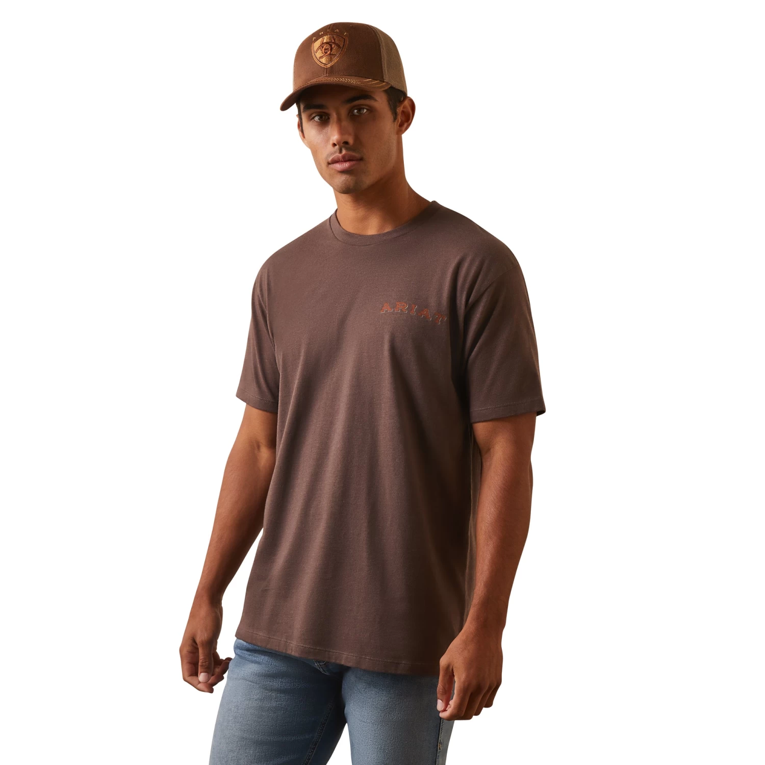 Ariat® Men's Farm Truck Brown Heather Graphic T-Shirt 10044768 4 Ariat® Men's Farm Truck Brown Heather Graphic T-Shirt 10044768 - Image 2