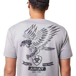 Ariat® Men's Fighting Eagle Stone Heather Graphic T-Shirt 10044773 -ARIAT Cowboy Gear S23 MNS WEST 10044773 detail01