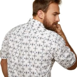 Ariat® Men's Otto Classic White Button Down Shirt 10044867 -ARIAT Cowboy Gear S23 MNS WEST 10044867 detail02