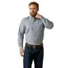 Ariat® Men's Orville Fitted Blue Button Down Shirt 10044870 -ARIAT Cowboy Gear S23 MNS WEST 10044870 front