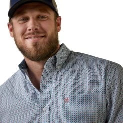 Ariat® Men's Wrinkle Free Eron Classic White Button Up Shirt 10044887 -ARIAT Cowboy Gear S23 MNS WEST 10044887 detail01