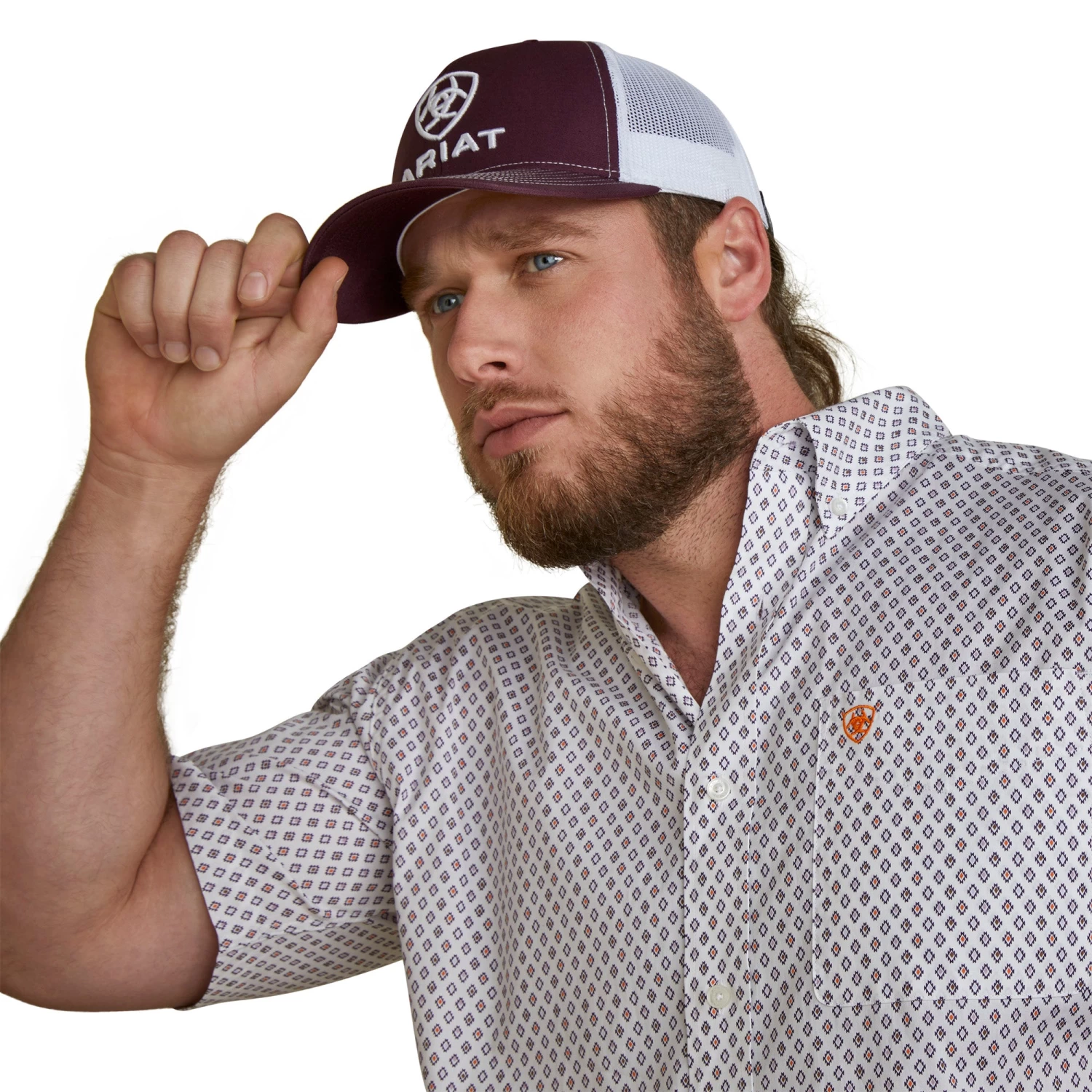 Ariat® Men's Mayson Casual Series White Button Down Shirt 10044987 6 Ariat® Men's Mayson Casual Series White Button Down Shirt 10044987 - Image 4