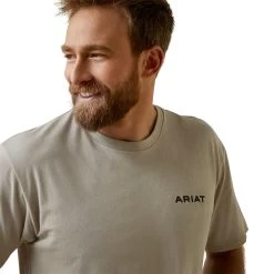 Ariat® Men's Serape Island Khaki Heather T-Shirt 10045273 -ARIAT Cowboy Gear S23 MNS WEST 10045273 detail01