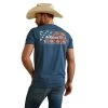 Ariat® Men's Stars Southwest Sailor Heather Blue T-Shirt 10045274 -ARIAT Cowboy Gear S23 MNS WEST 10045274 back