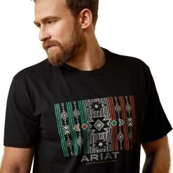 Ariat® Men's Chihuahua Flag Graphic Black T-Shirt 10045276 -ARIAT Cowboy Gear S23 MNS WEST 10045276 detail01