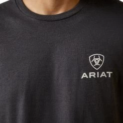 Ariat® Men's Offset Circle Charcoal Heather T-Shirt 10045287 -ARIAT Cowboy Gear S23 MNS WEST 10045287 detail01