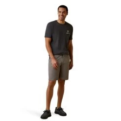 Ariat® Men's Offset Circle Charcoal Heather T-Shirt 10045287 -ARIAT Cowboy Gear S23 MNS WEST 10045287 full