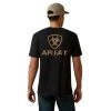 Ariat® Men's Black Shield Stitch Graphic T-Shirt 10045289 -ARIAT Cowboy Gear S23 MNS WEST 10045289 back