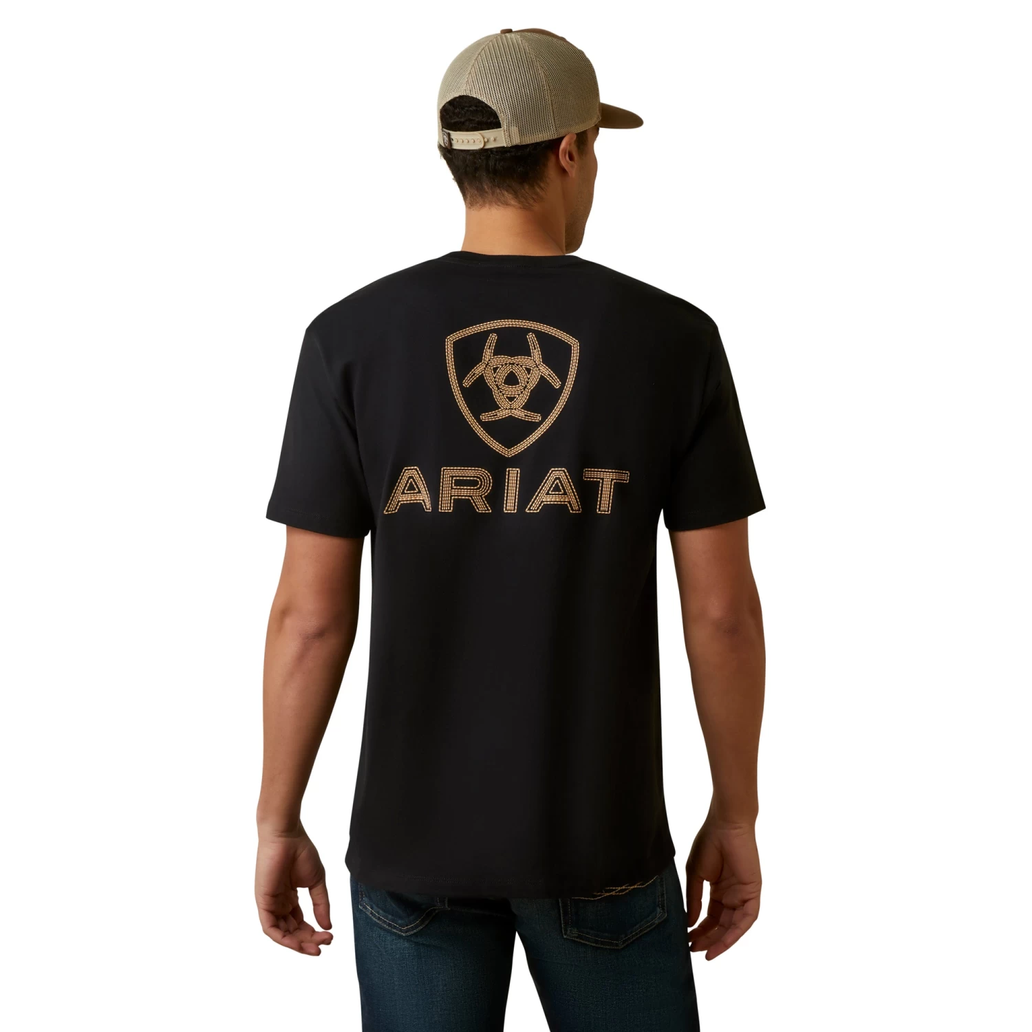 Ariat® Men's Black Shield Stitch Graphic T-Shirt 10045289 3 Ariat® Men's Black Shield Stitch Graphic T-Shirt 10045289