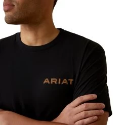 Ariat® Men's Black Shield Stitch Graphic T-Shirt 10045289 9 Ariat® Men's Black Shield Stitch Graphic T-Shirt 10045289 -ARIAT Cowboy Gear S23 MNS WEST 10045289 detail01