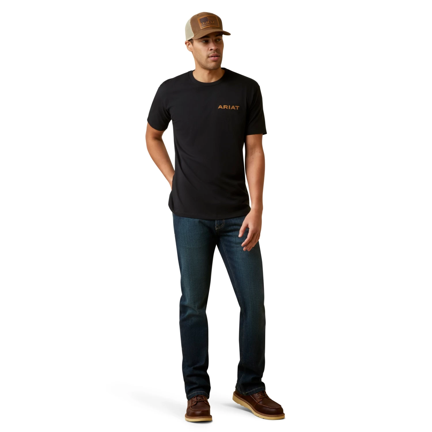 Ariat® Men's Black Shield Stitch Graphic T-Shirt 10045289 5 Ariat® Men's Black Shield Stitch Graphic T-Shirt 10045289 - Image 3