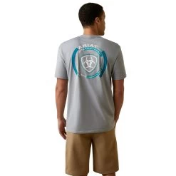 Ariat® Men's Offset Circle Stone Heather T-Shirt 10045291