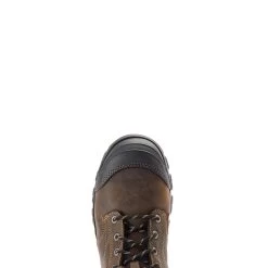 Ariat Men's Treadfast 8" Dark Brown Waterproof Steel Toe Work Boots 10042496 -ARIAT Cowboy Gear S23 MNS WORK 10042496 toe