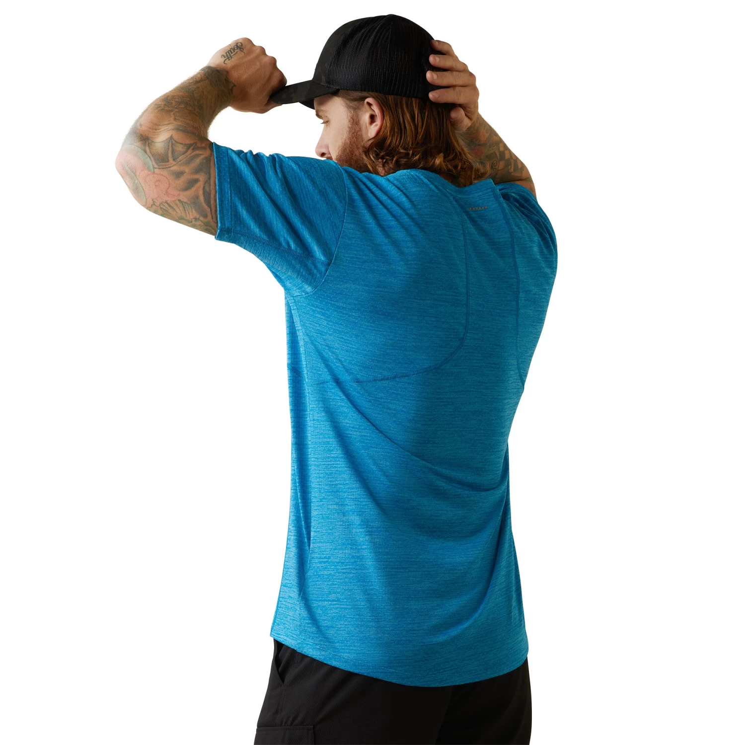 Ariat® Men's Rebar Evolution Athletic Fit Scuba Blue T-Shirt 10043325 4 Ariat® Men's Rebar Evolution Athletic Fit Scuba Blue T-Shirt 10043325 - Image 2