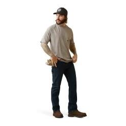 Ariat® Men's Rebar Cotton Strong™ Beige Heather T-Shirt 10043486 9 Ariat® Men's Rebar Cotton Strong™ Beige Heather T-Shirt 10043486 -ARIAT Cowboy Gear S23 MNS WORK 10043486 full
