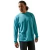 Ariat® Men's Rebar Heat Fighter Maui Blue T-Shirt 10043542 -ARIAT Cowboy Gear S23 MNS WORK 10043542 front