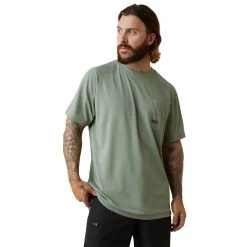 Ariat® Men's Rebar Heat Fighter Lily Pad Green Long Sleeves T-Shirt 10043543