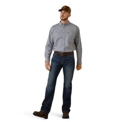 Ariat® Men's FR Amato Logo Stretch Lavender Work Shirt 10043750 9 Ariat® Men's FR Amato Logo Stretch Lavender Work Shirt 10043750 -ARIAT Cowboy Gear S23 MNS WORK 10043750 full