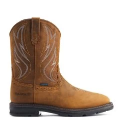Ariat Men's Sierra Shock Shield® Brown Wide Square Toe Boots 10044545 -ARIAT Cowboy Gear S23 MNS WORK 10044545 side1
