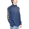 Ariat Men's Tek Team Navy & Bronze 1/2 Zip Sweatshirt 10039084 -ARIAT Cowboy Gear bluebrownmensgffds